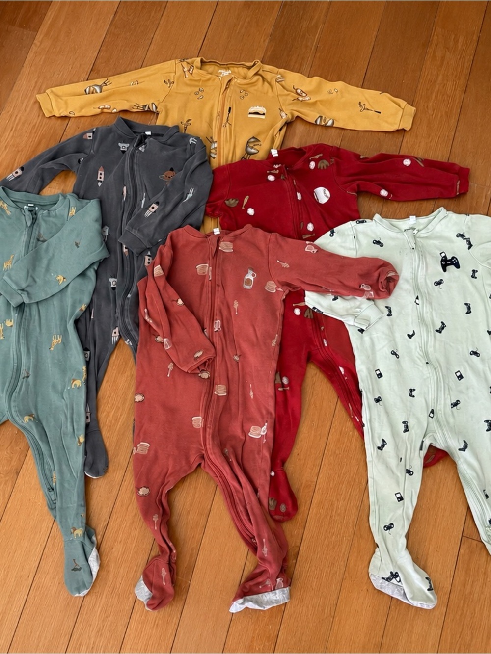 Kids Footed One-Piece Sleepers — Multicolor Pack